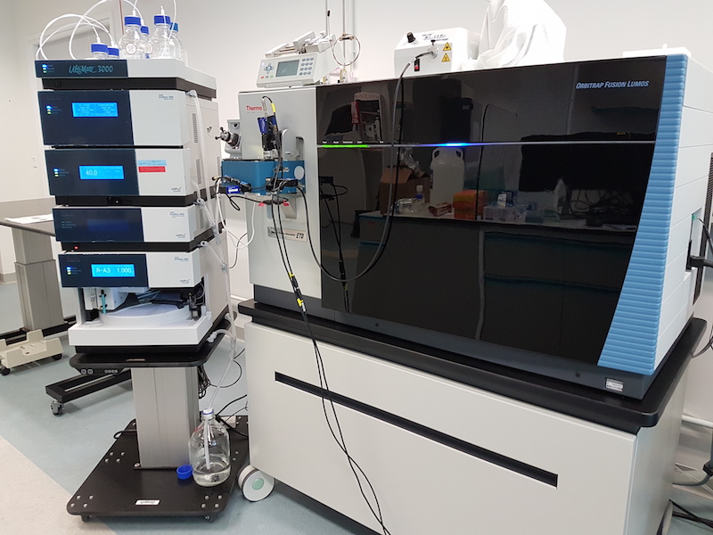 Dionex UltiMate 3000 RSLC nano Liquid Chromatography and Orbitrap Fusion Lumos Tribid Mass Spectrometer Dionex UltiMate 3000 RSLC nano Liquid Chromatography and Orbitrap Fusion Lumos Tribid Mass Spectrometer
